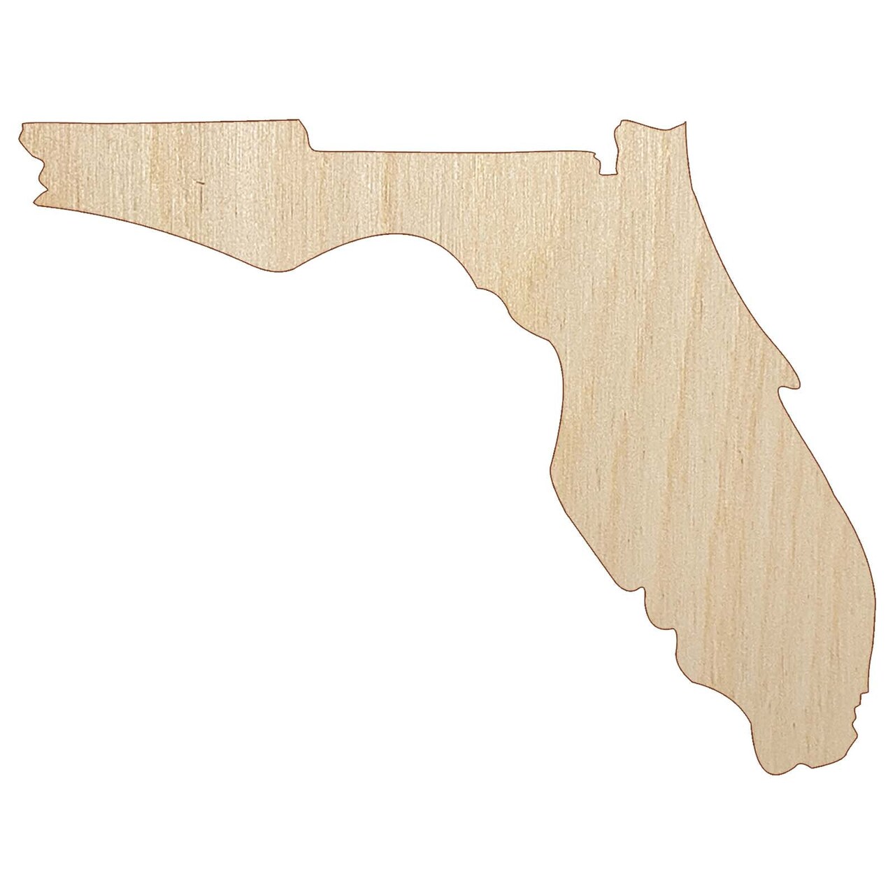 Florida State Silhouette Unfinished Wood Shape Piece Cutout for DIY Craft Projects